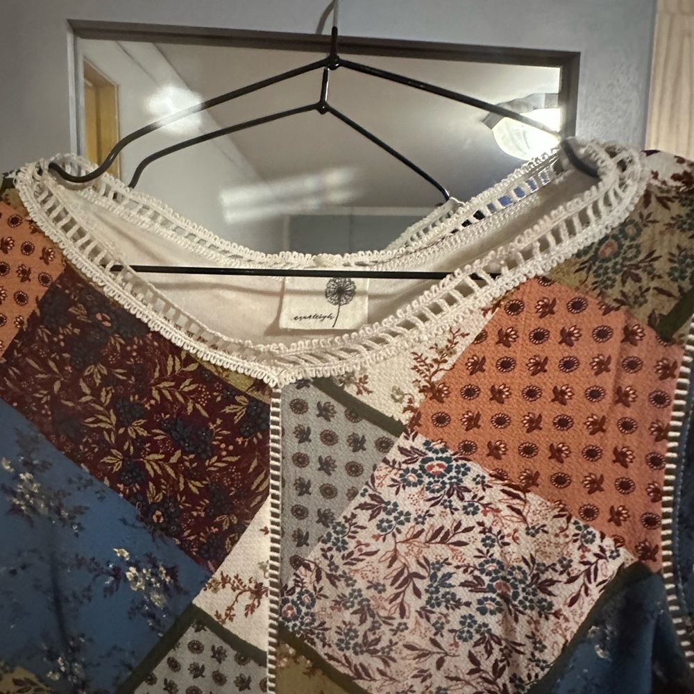 Everleigh Multicolor Patchwork Mini Dress - image 5